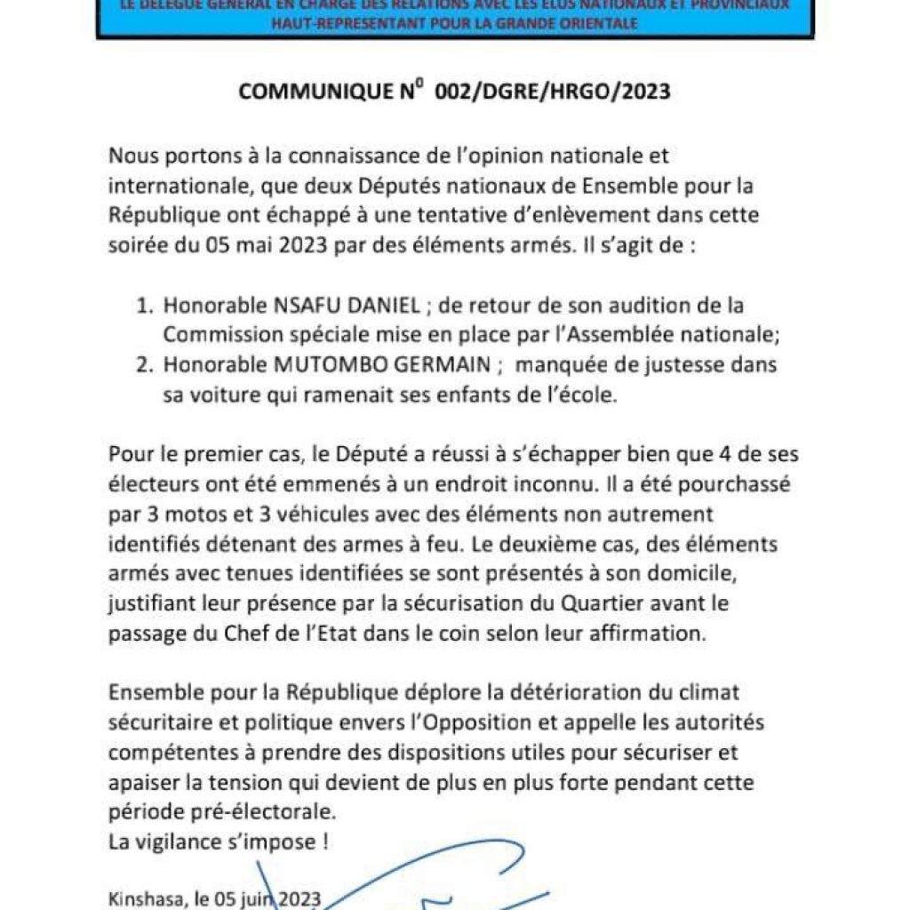 Communiqué 